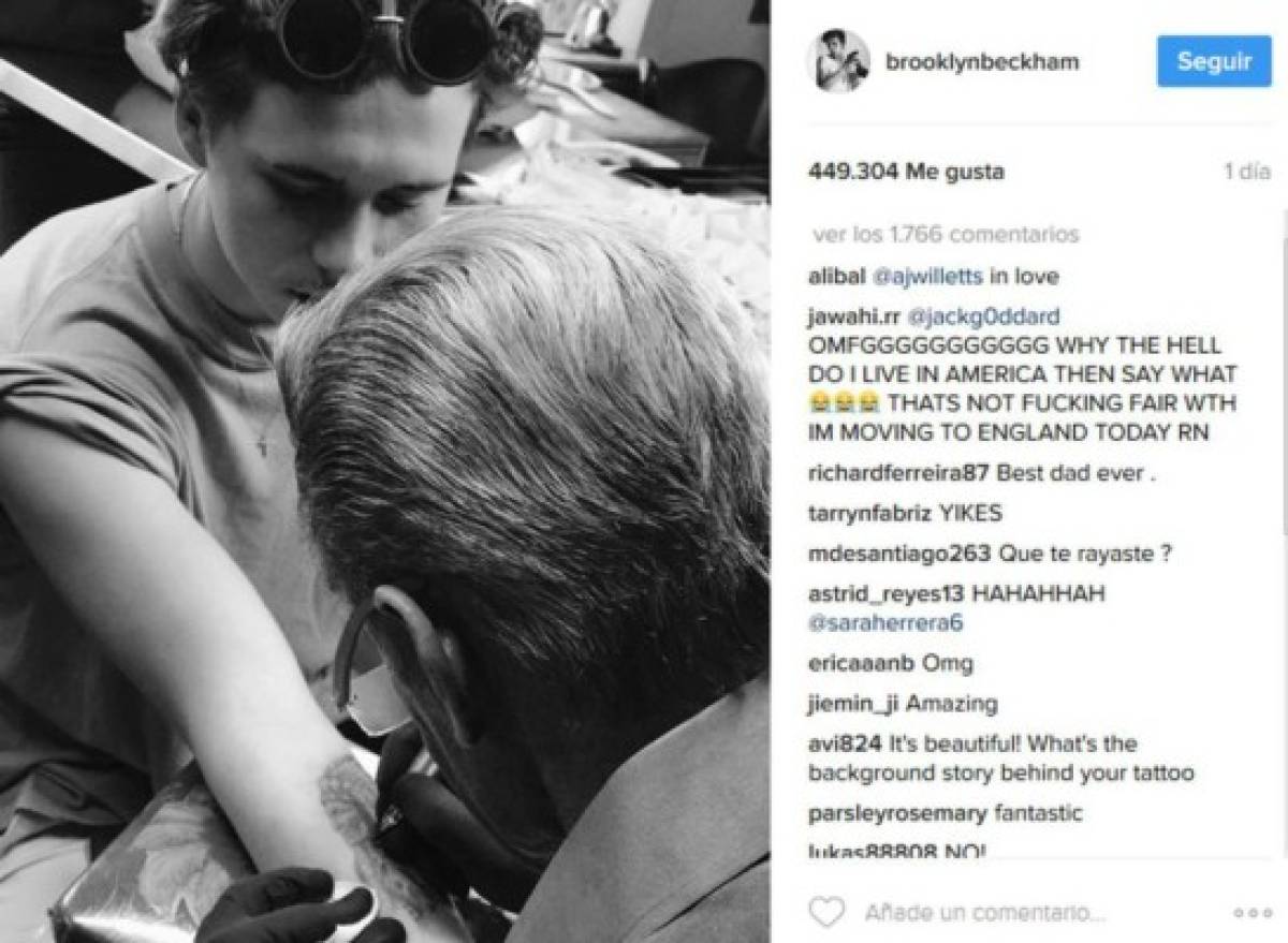 El primer tatuaje de Brooklyn Beckham