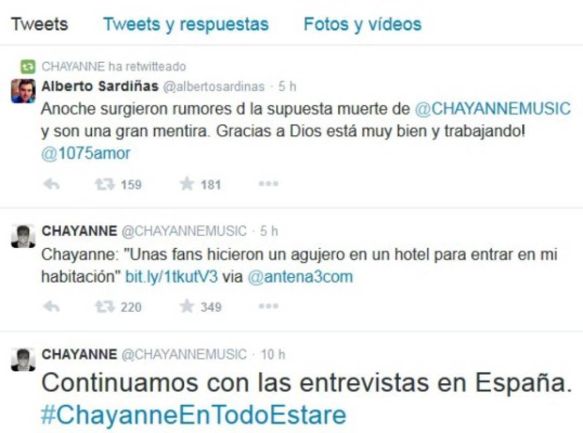 En Twitter, 'matan' a Chayanne