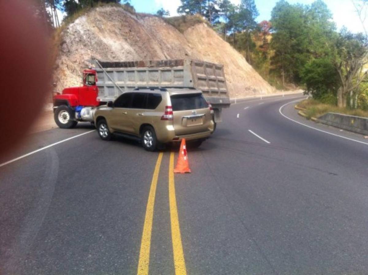 Diputada hondureña se accidenta en carretera hacia La Esperanza