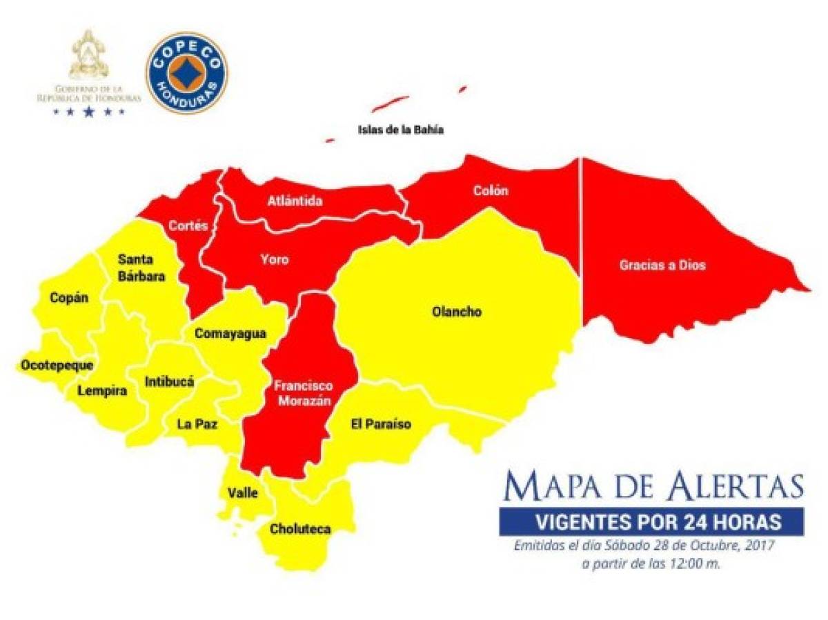 Copeco declara alerta roja para Francisco Morazán por 24 horas