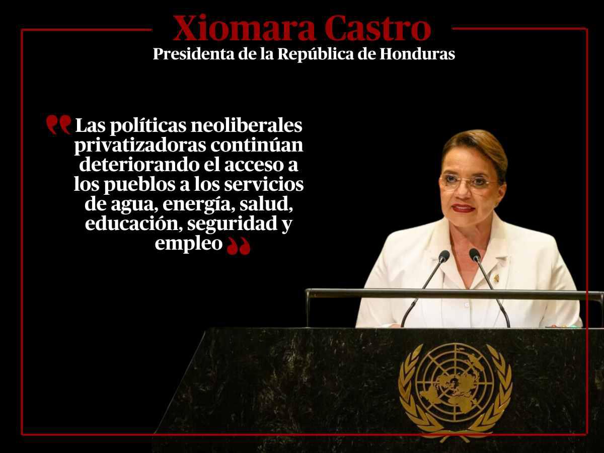 Frases que dijo Xiomara Castro durante su discurso en la ONU