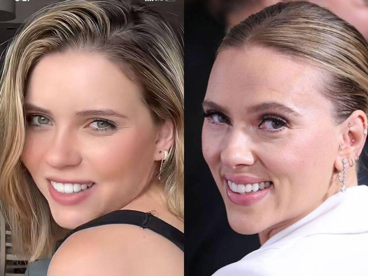 El increíble parecido entre la novia de Auzmendi y Scarlett Johansson