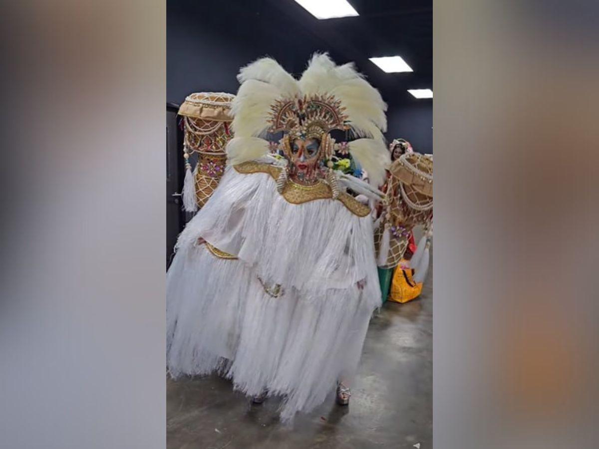 Yariela García, Miss Grand Honduras, deslumbra con traje nacional pech y colibrí