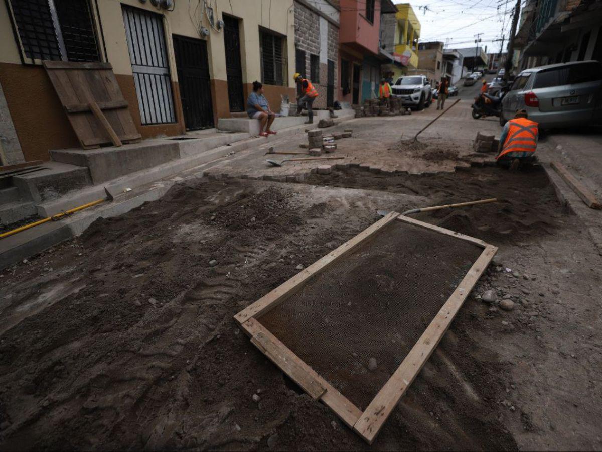 Avanzan las obras de mitigación en el sector Los Jucos del barrio Morazán