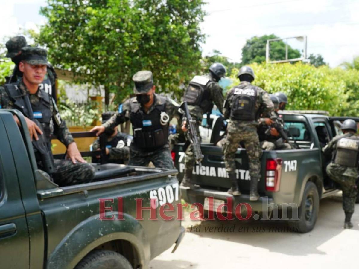 Capturan a nueve supuestos pandilleros durante enfrentamiento en San Pedro Sula