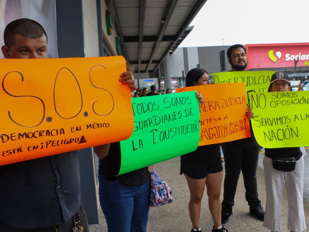 Poder Judicial protesta en frontera sur de México contra reforma del Gobierno