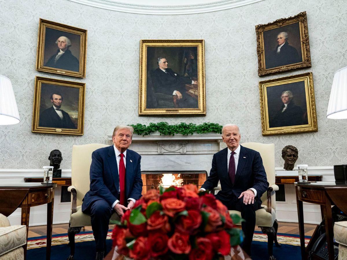 Así fue la reunión de Donald Trump y Joe Biden en la Casa Blanca