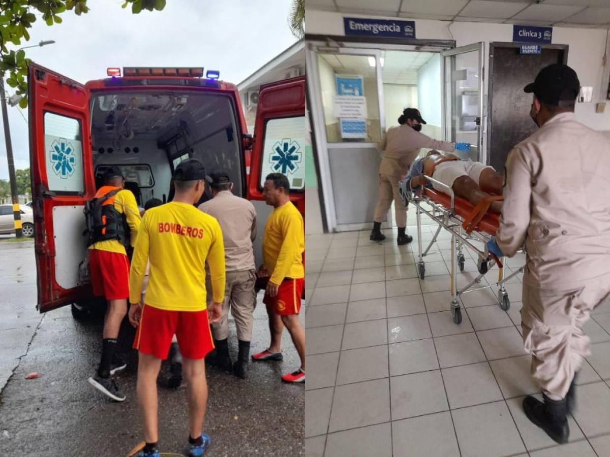 Momento en que las víctimas de ambos tiroteos eran trasladados a un centro asistencial.