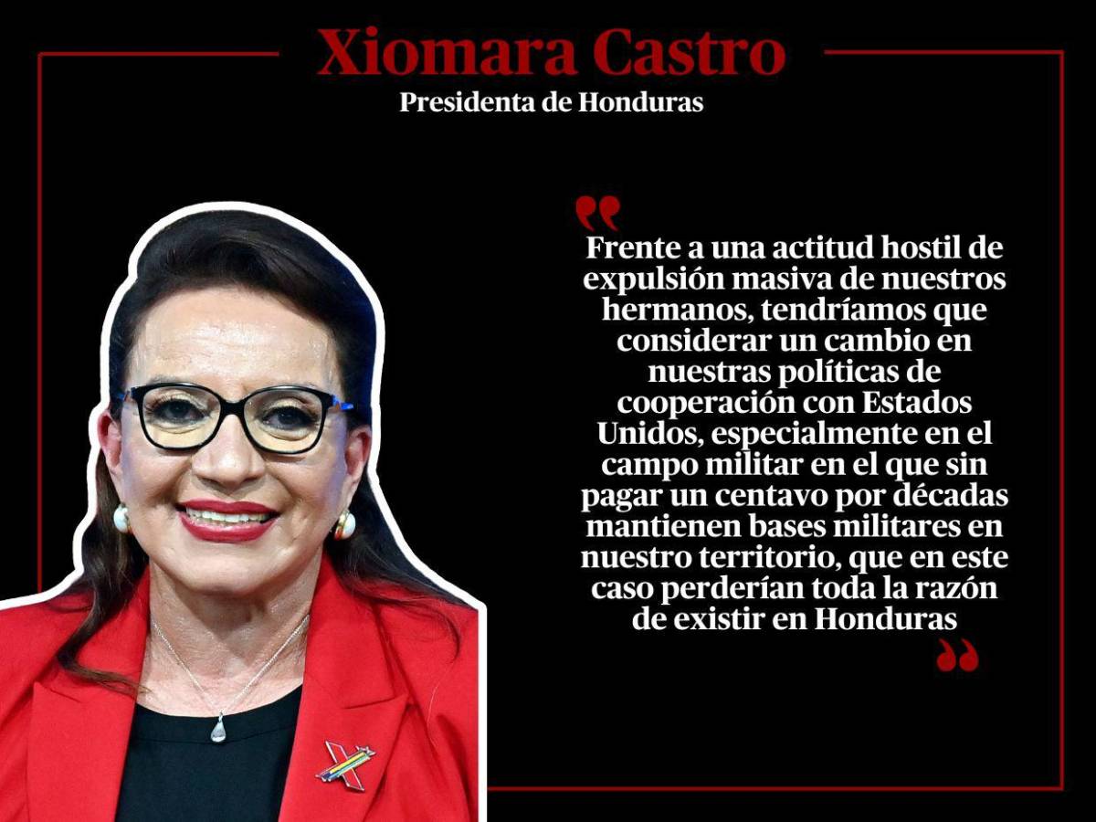 Las frases de Xiomara Castro al referirse a base militar de EUA