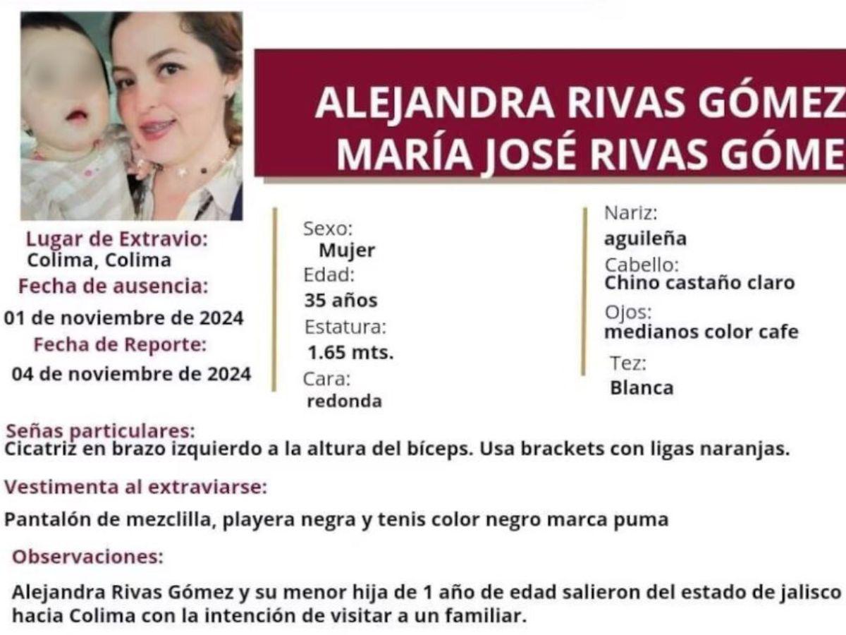 Alejandra Rivas y su bebé María José, víctimas de femicidio que conmueve a México