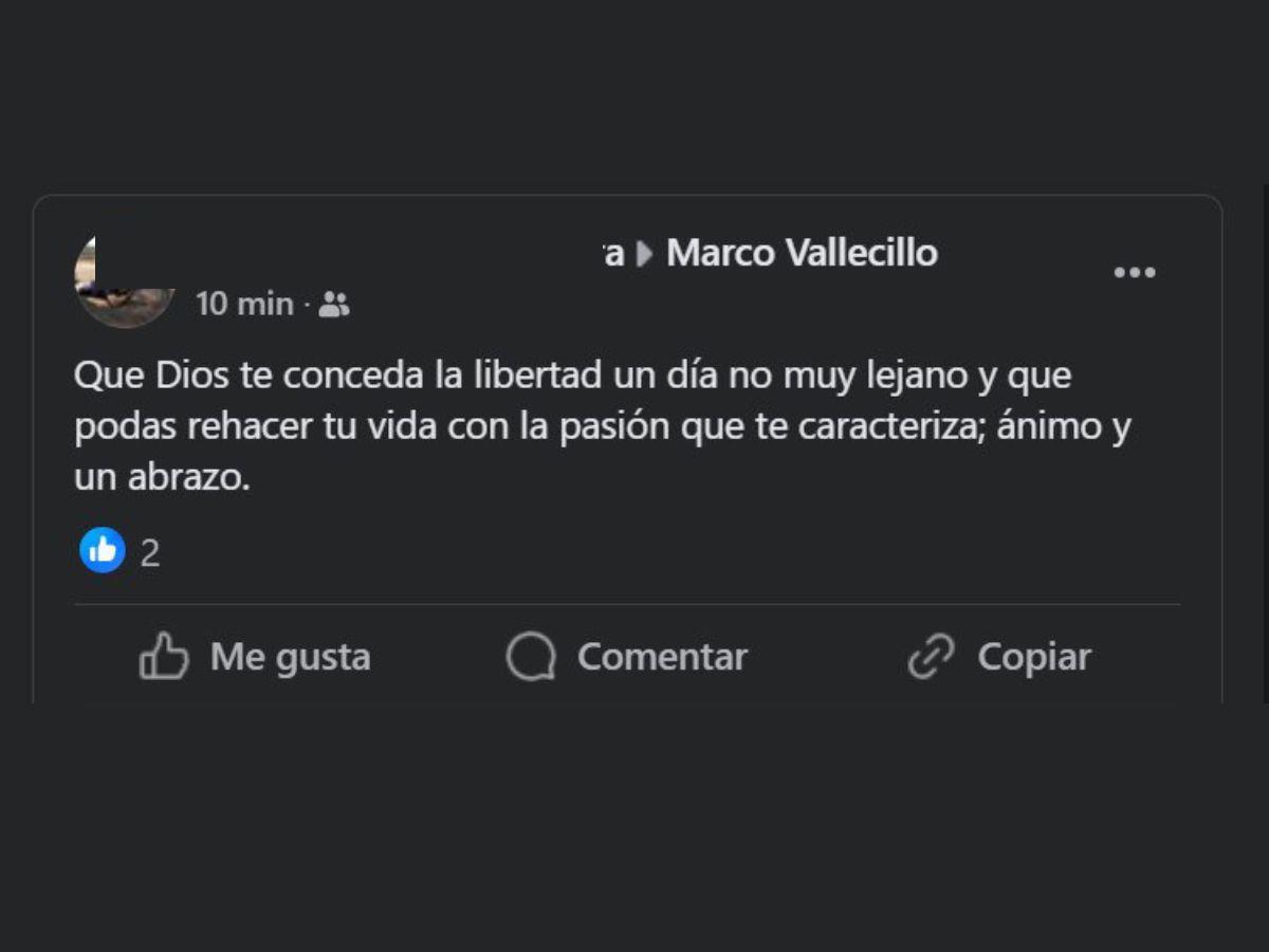 Juez Marco Vallecillo pasa cumpleaños en prisión: “Más temprano que tarde, celebraremos”