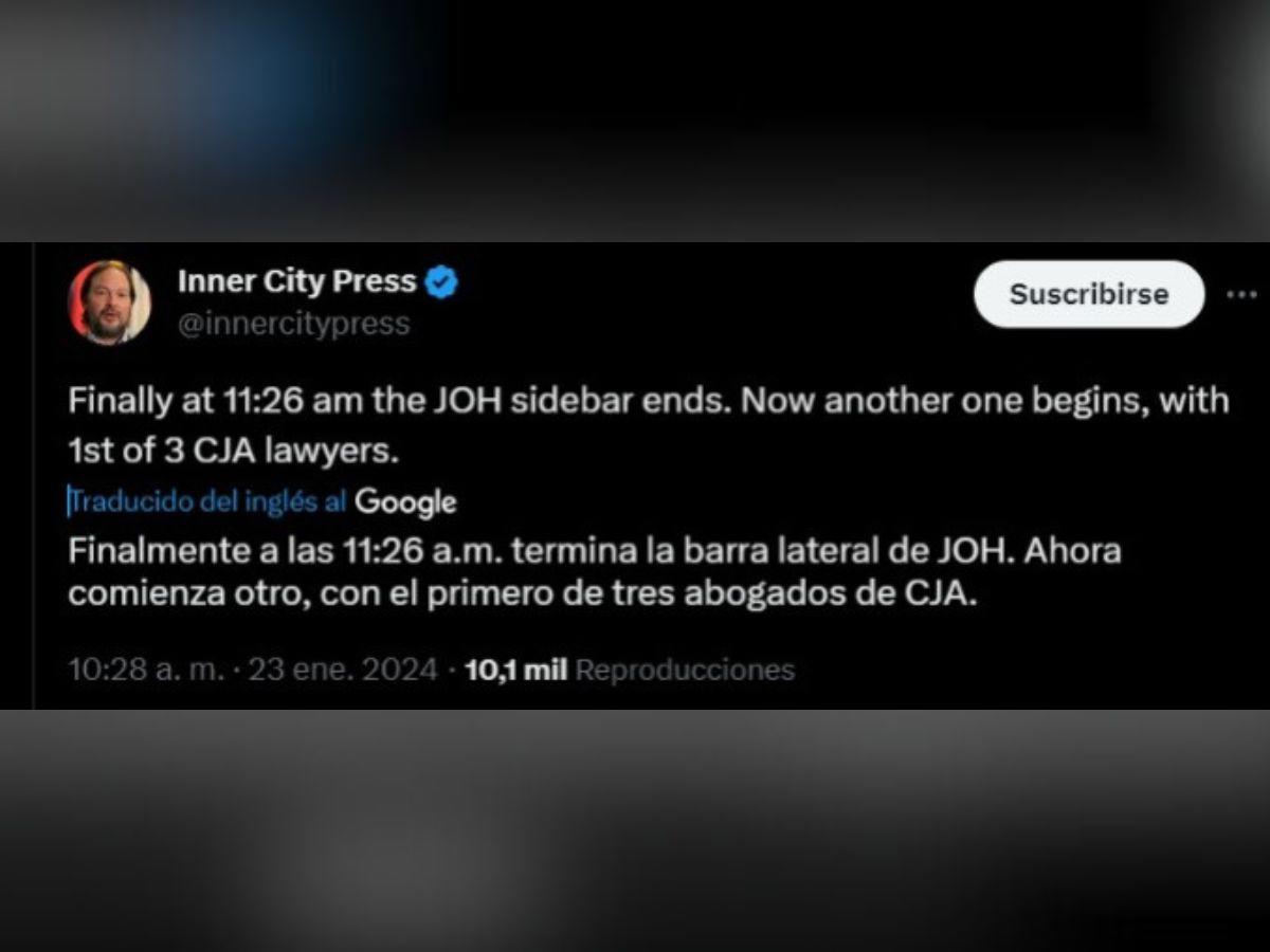 Abogados de la CJA formarían parte de la nueva defensa de JOH