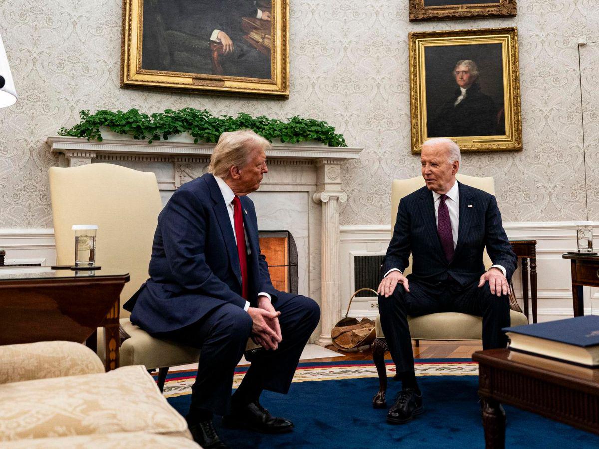 Así fue la reunión de Donald Trump y Joe Biden en la Casa Blanca