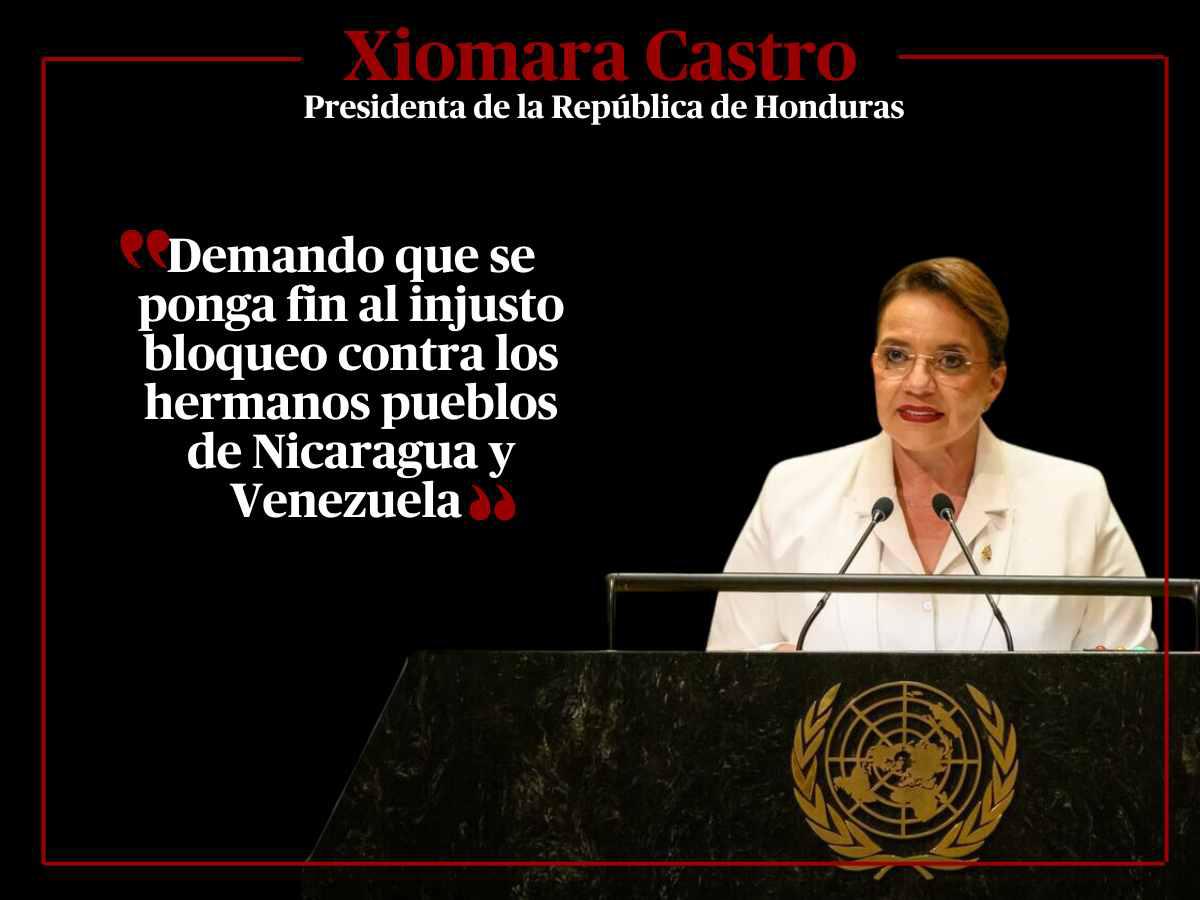 Frases que dijo Xiomara Castro durante su discurso en la ONU