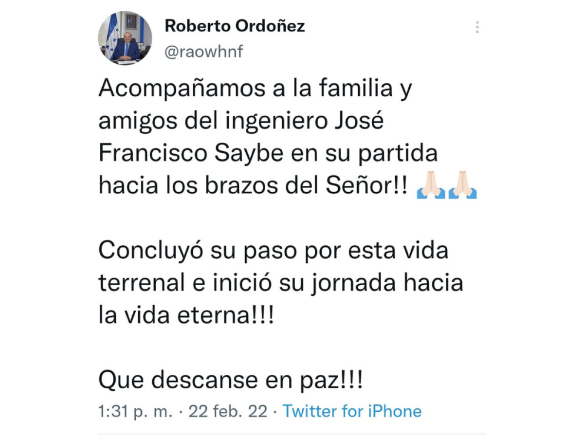 Adiós al precursor del teatro en Honduras: sectores lamentan deceso de Ing. Francisco Saybe