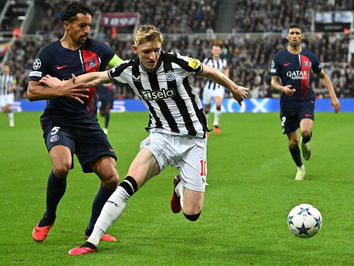 Newcastle supera al PSG y le vence 4-1 en jornada 2 de la UEFA Champions League