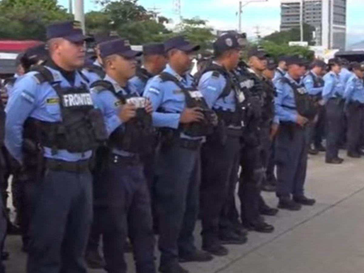 Con fuerte presencia policial resguardarán la “Gran Marcha por Honduras”