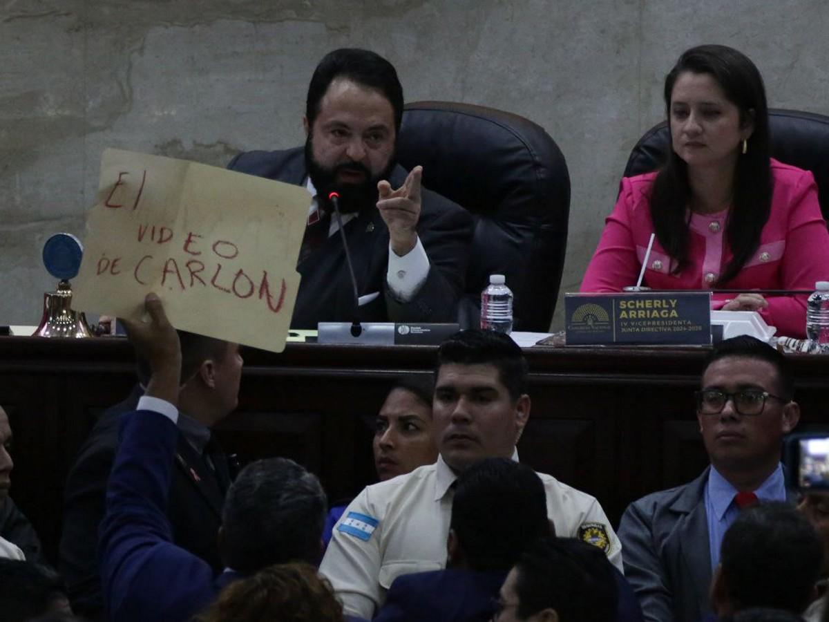 El video de Carlón y a poco de llegar a los golpes: la tensión en el Congreso Nacional