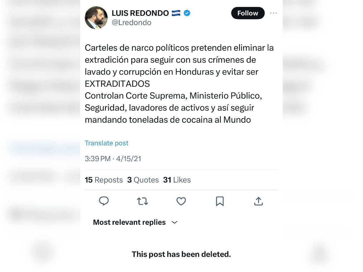 ‘Mel’ Zelaya, Luis Redondo y diputados de Libre antes defendieron la extradición