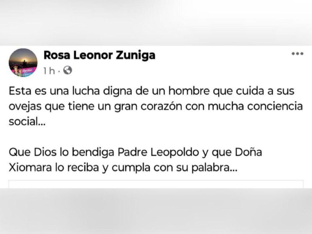 Hondureños piden a Xiomara Castro que atienda al padre Leopoldo Serrano