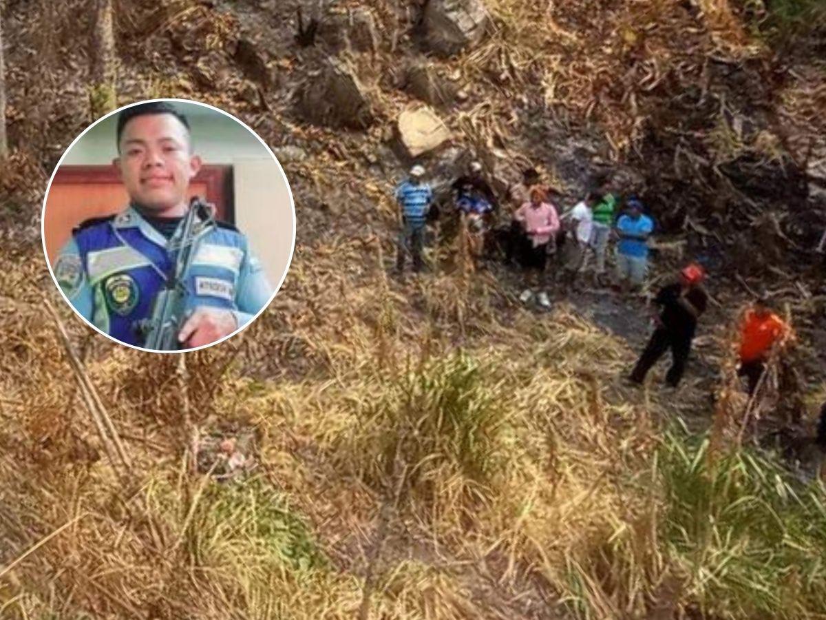 Hallan muerto a policía desaparecido; estaba en un abismo tras accidentarse