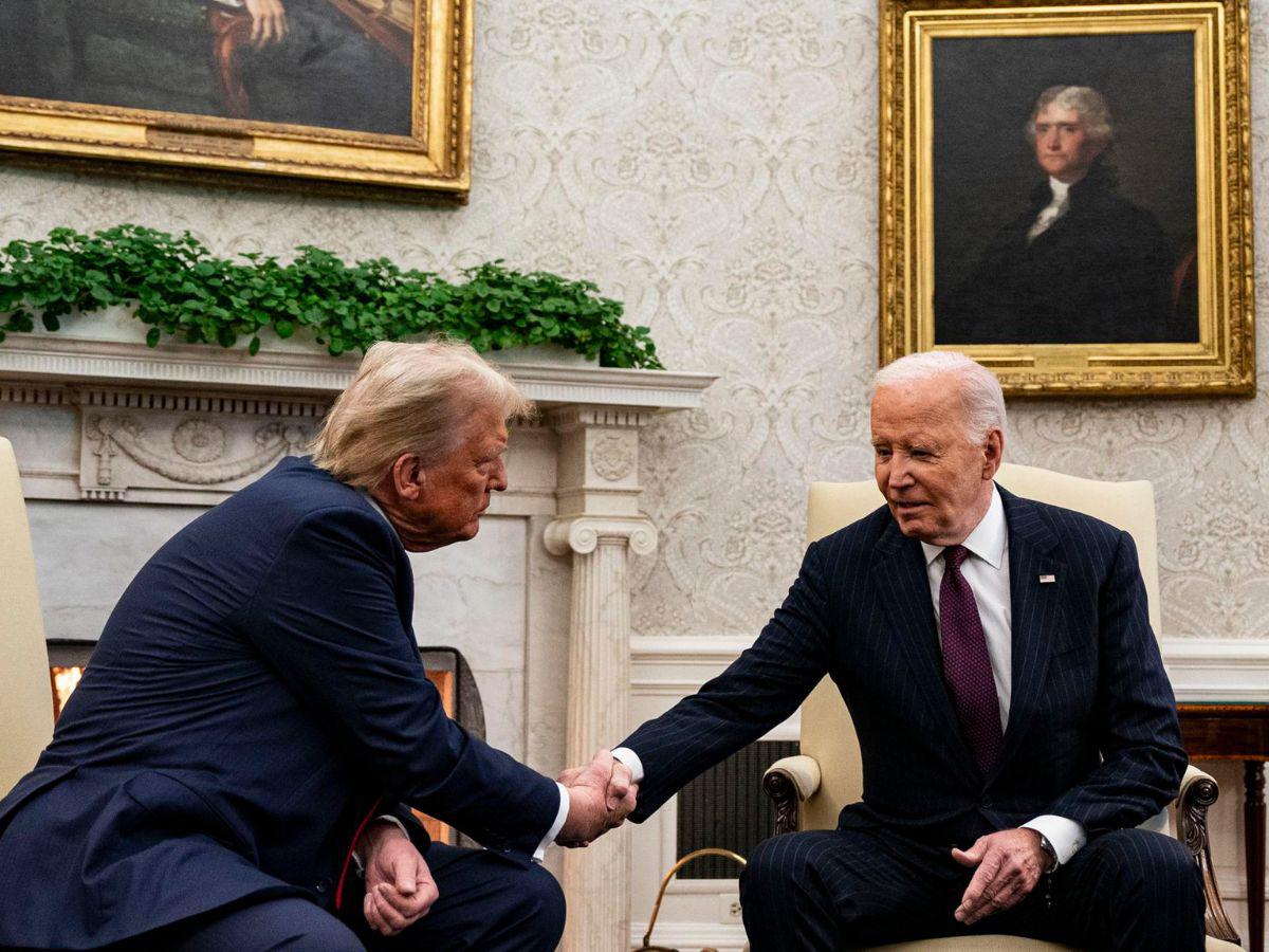 Así fue la reunión de Donald Trump y Joe Biden en la Casa Blanca