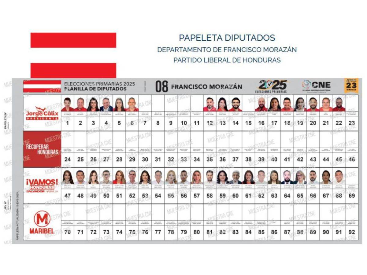 CNE muestra cómo lucen las papeletas para las elecciones primarias