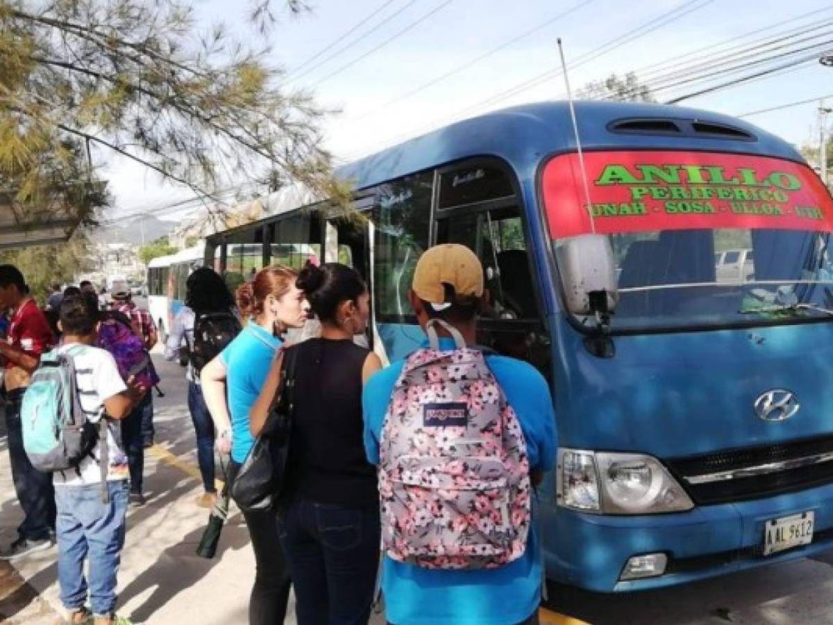 Extorsión paraliza algunas rutas de transporte en la capital este martes 23 de julio