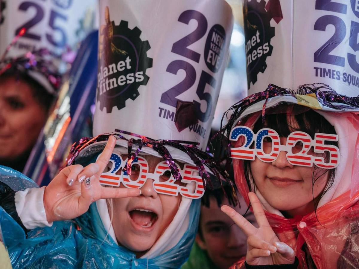 Así se vivió la bienvenida a 2025 en Times Square, Nueva York