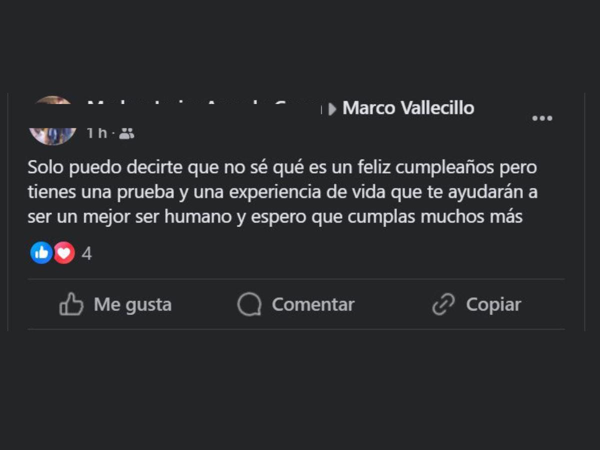 Juez Marco Vallecillo pasa cumpleaños en prisión: “Más temprano que tarde, celebraremos”