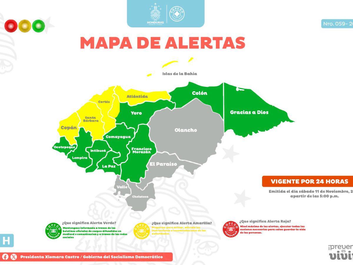 Mapa de alertas actualizado.