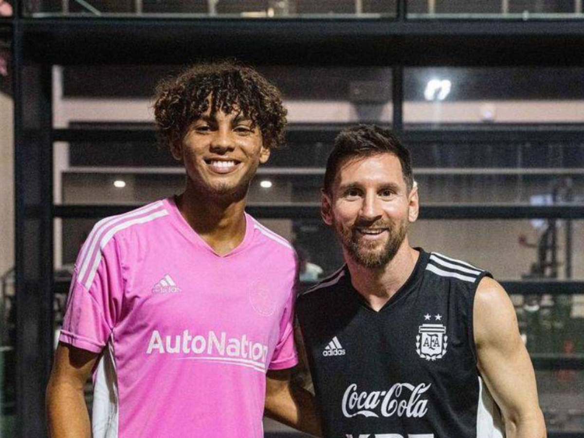 David Ruiz ya conoció a Lionel Messi en un entreno de la Selección de Argentina en Miami.