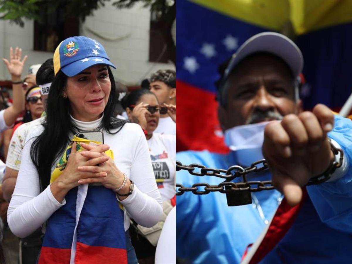 Lágrimas de impotencia y cadenas: venezolanos por el mundo protestan contra investidura de Maduro