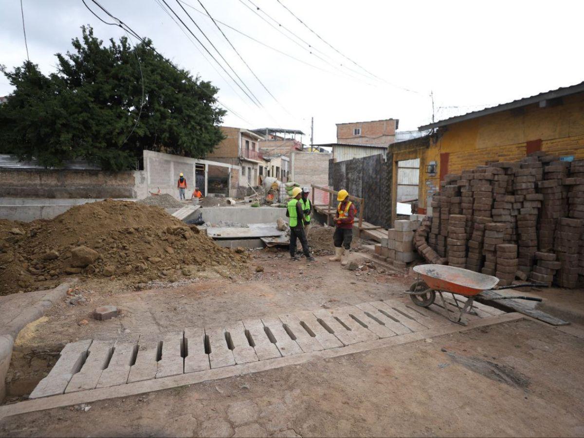 Avanzan las obras de mitigación en el sector Los Jucos del barrio Morazán