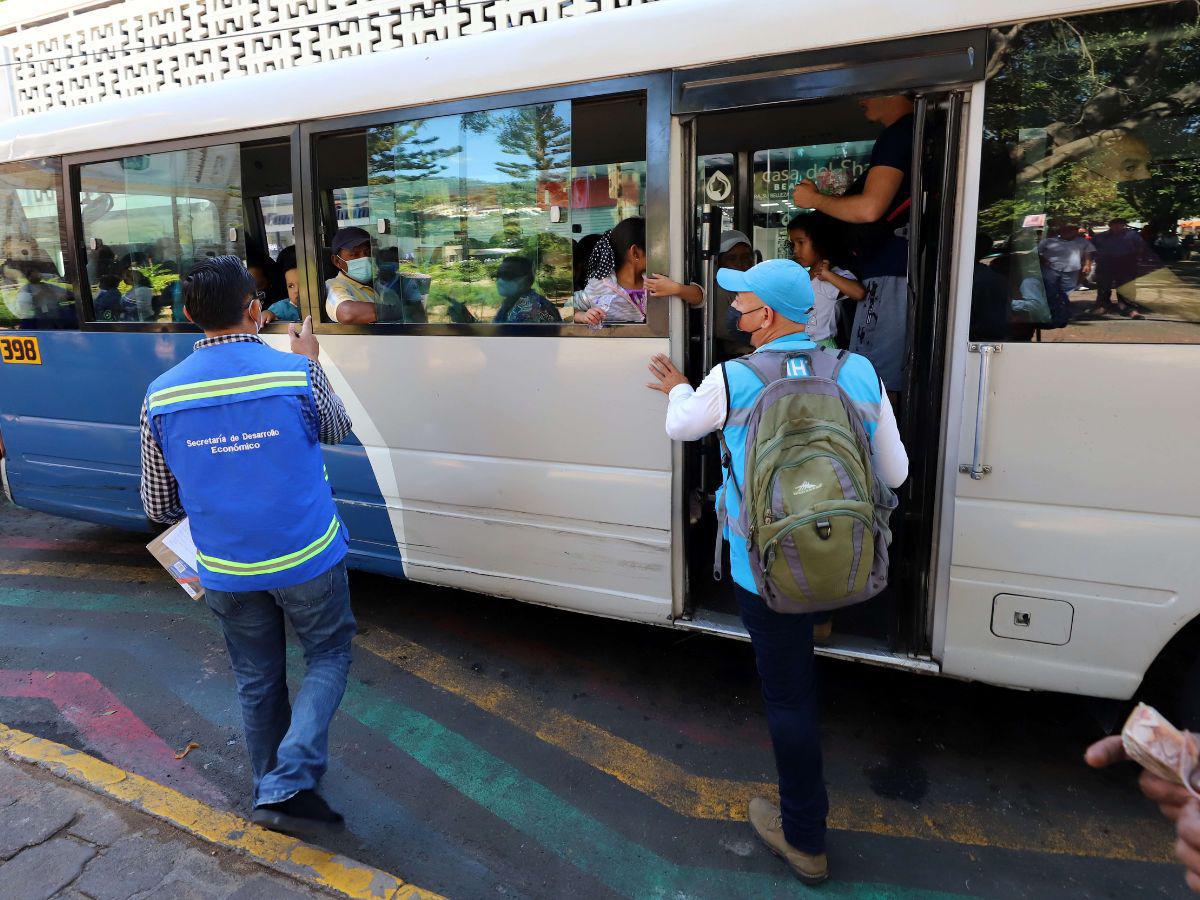 Transportistas exigen a la presidenta Xiomara Castro el pago del subsidio