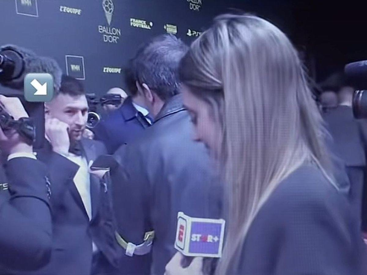 Acusan a Messi de coquetear con periodista en gala del Balón de Oro