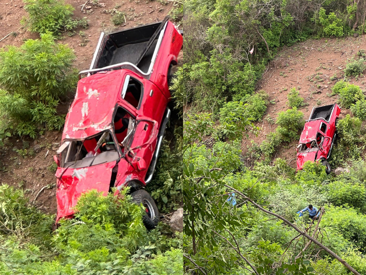 Conductor muere al caer a una hondonada en la carretera hacia Nueva Armenia