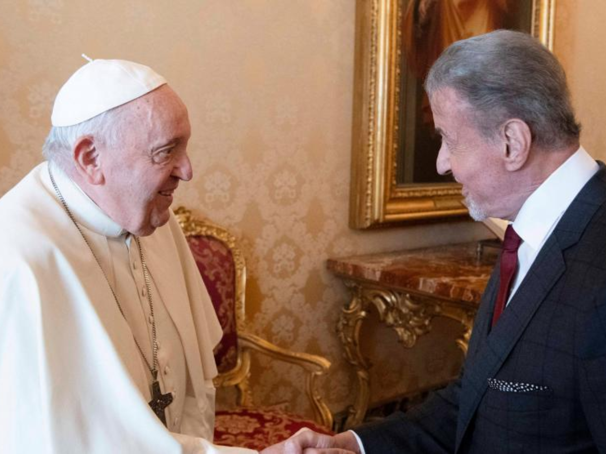 El papa Francisco recibe al actor Sylvester Stallone en el Vaticano