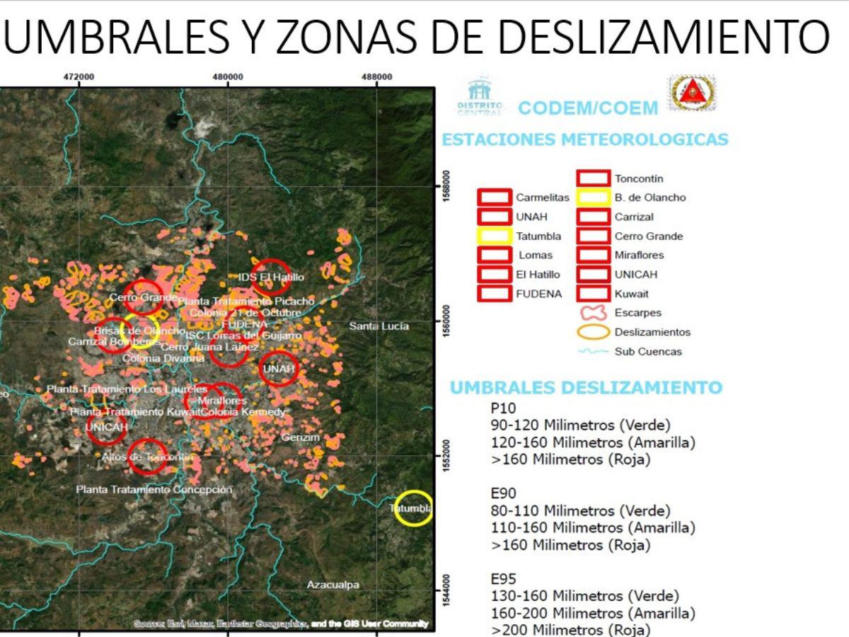 El mapa muestra los indicadores y consideraciones para definir el nivel del umbral de alerta. Los datos mostrados como referencia son de finales de junio.