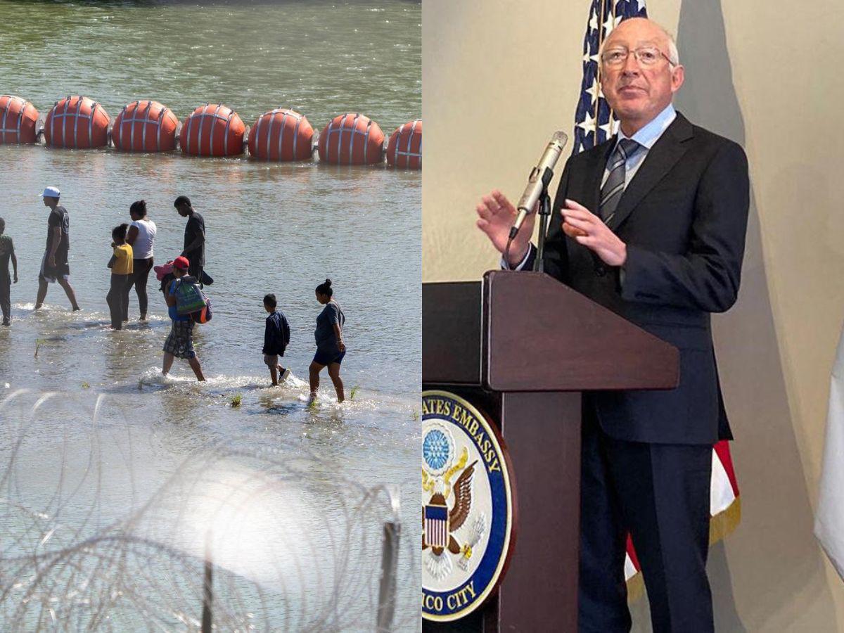 Embajador de EEUU en México asegura que las boyas antimigrantes son “ilegales”