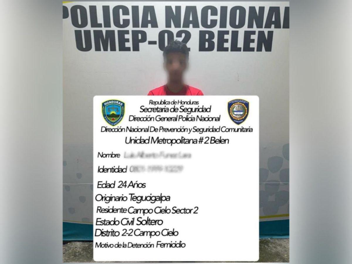 Capturan a hombre acusado de femicidio en colonia Campo Cielo de Comayagüela