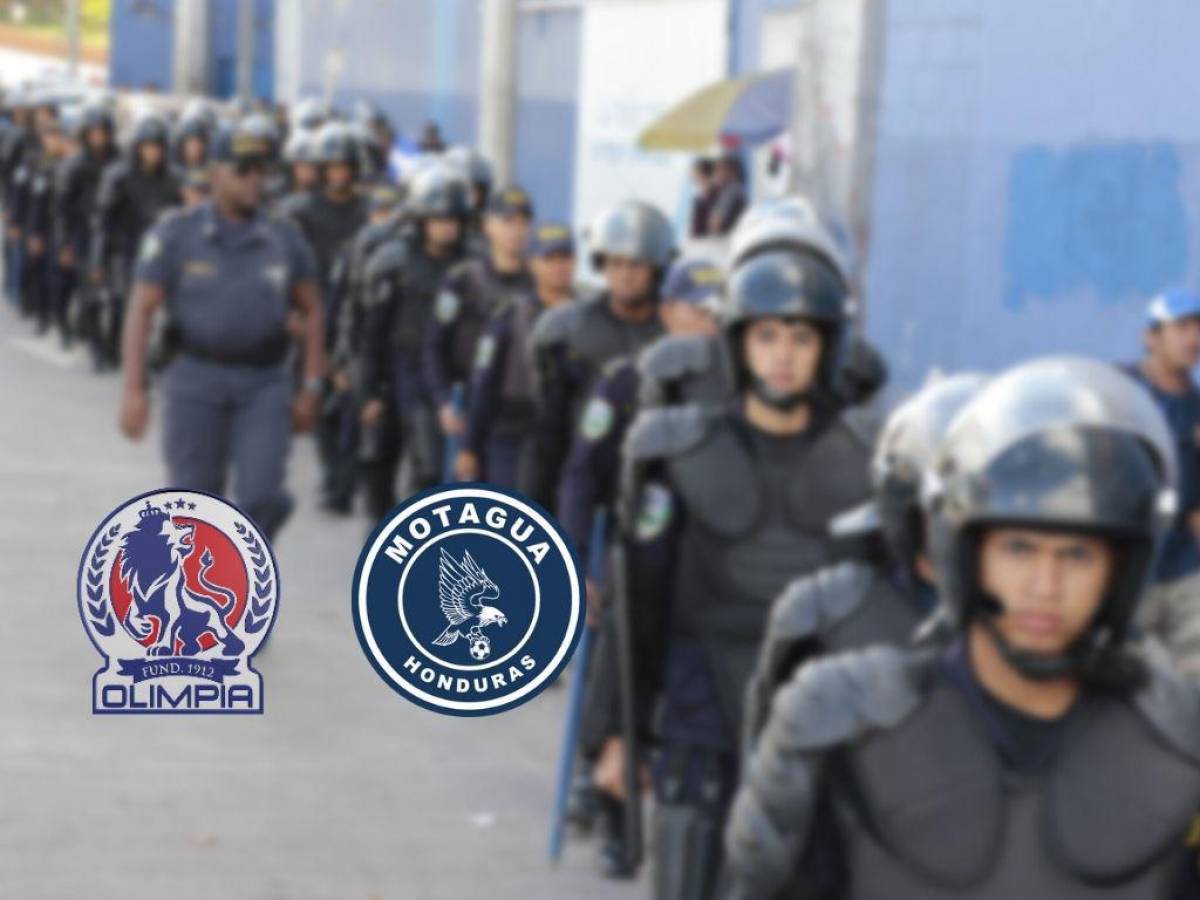 500 Policías darán resguardo al clásico Motagua-Olimpia en el estadio Chelato Uclés