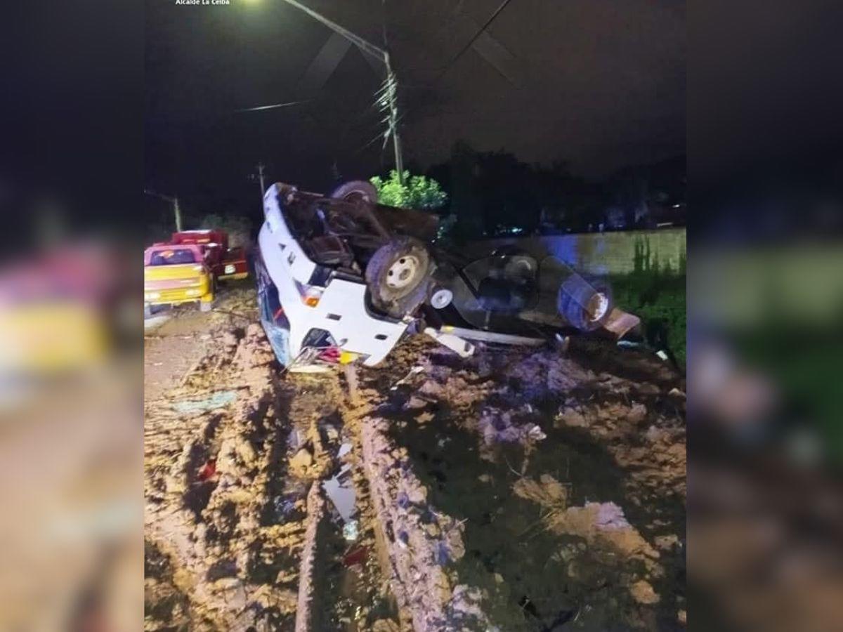 ¡Destruida! Así quedó la camioneta de Demetri Gordon tras brutal accidente en La Ceiba