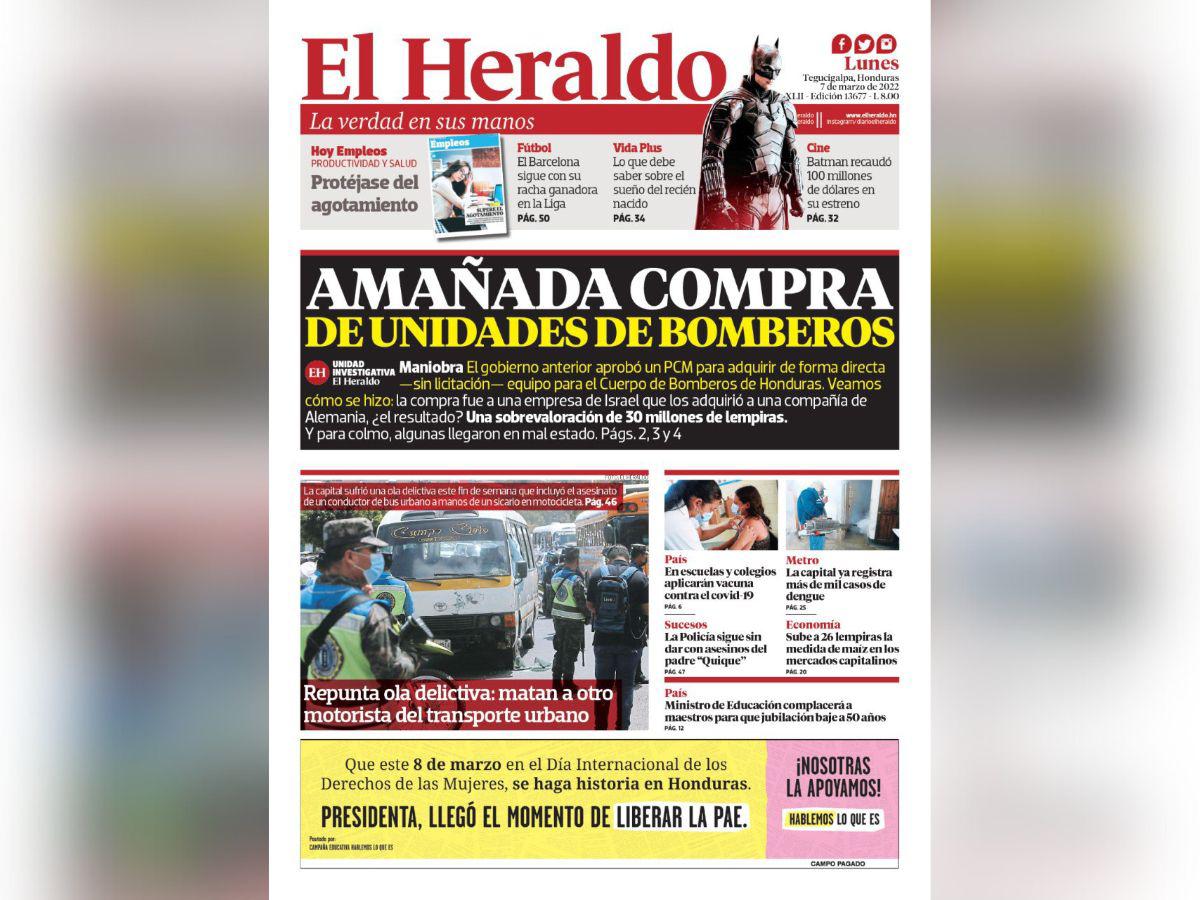 Estas fueron las portadas de Diario EL HERALDO sobre la investigación.