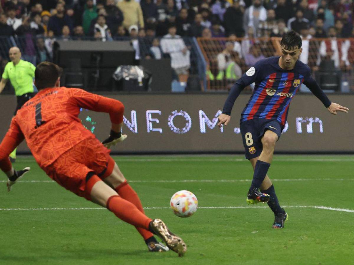 ¡Pedri anota el tercero! Barcelona ya le gana 3-0 al Real Madrid y está a punto de ganar la Supercopa