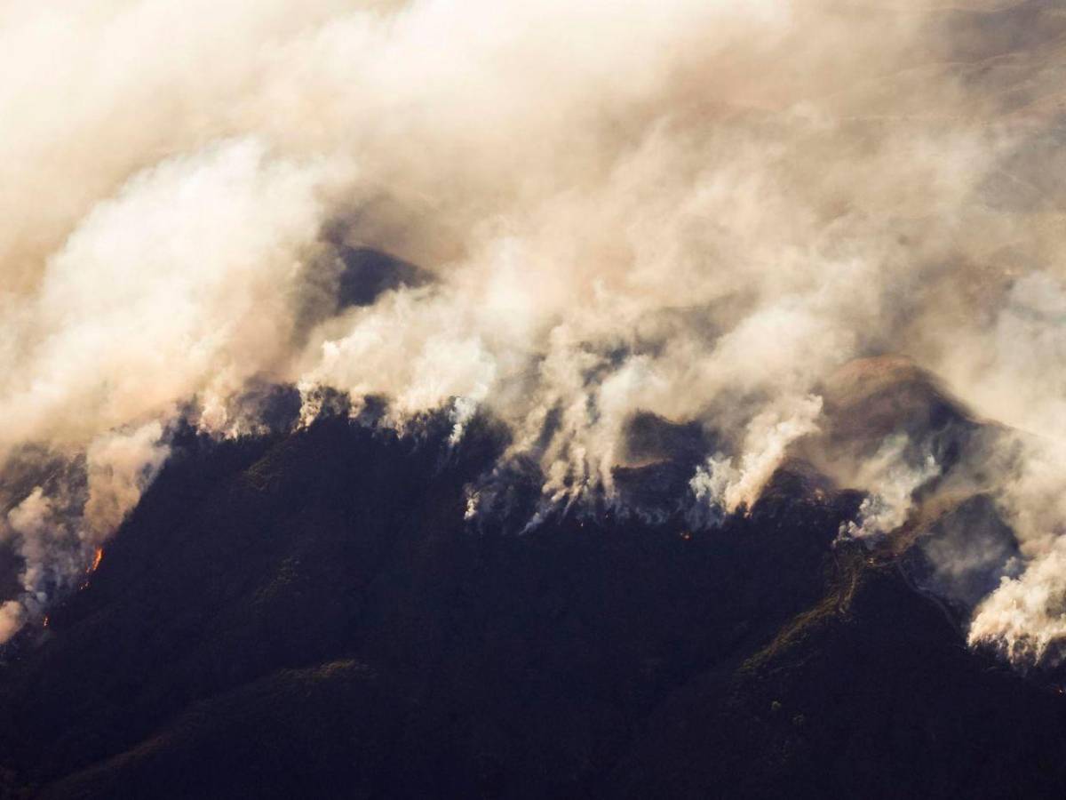 Impactantes fotos aéreas de los incendios de Los Ángeles