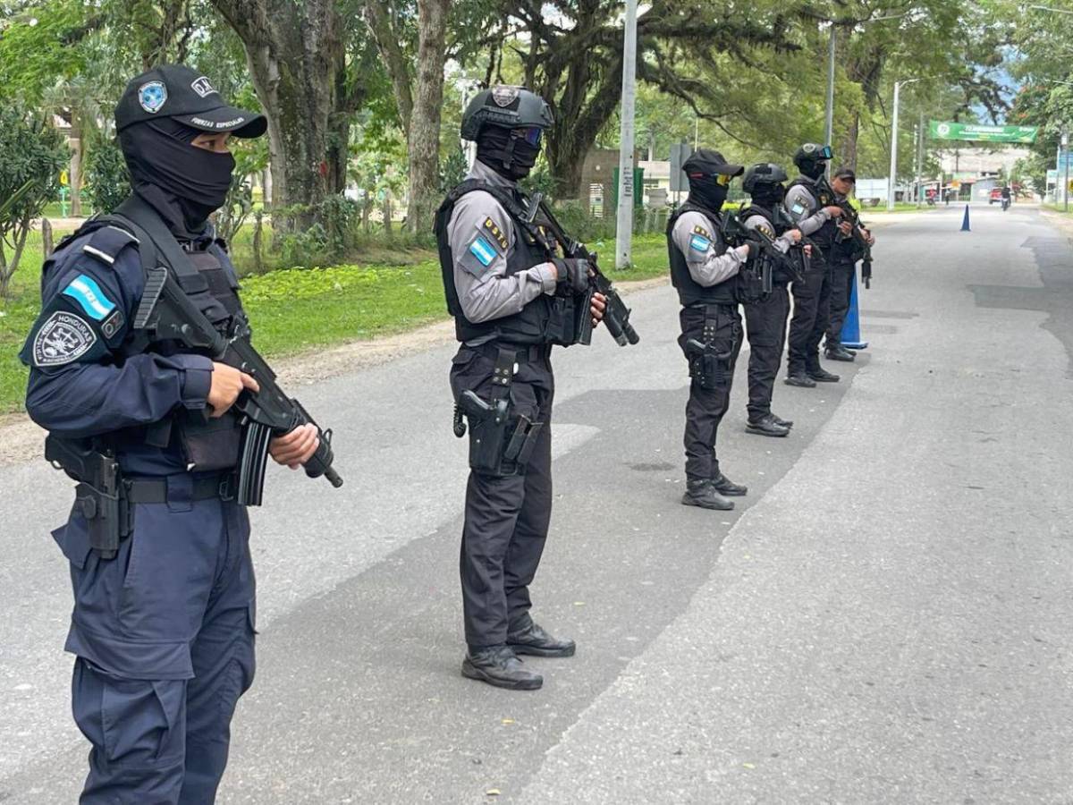 Black Mambas y 200 agentes policiales: así luce Catacamas tras intervención