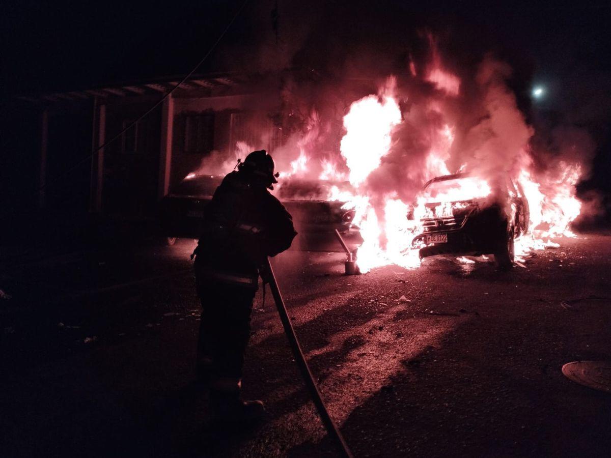 Miembros del Cuerpo de Bomberos sofocaron el incendio.