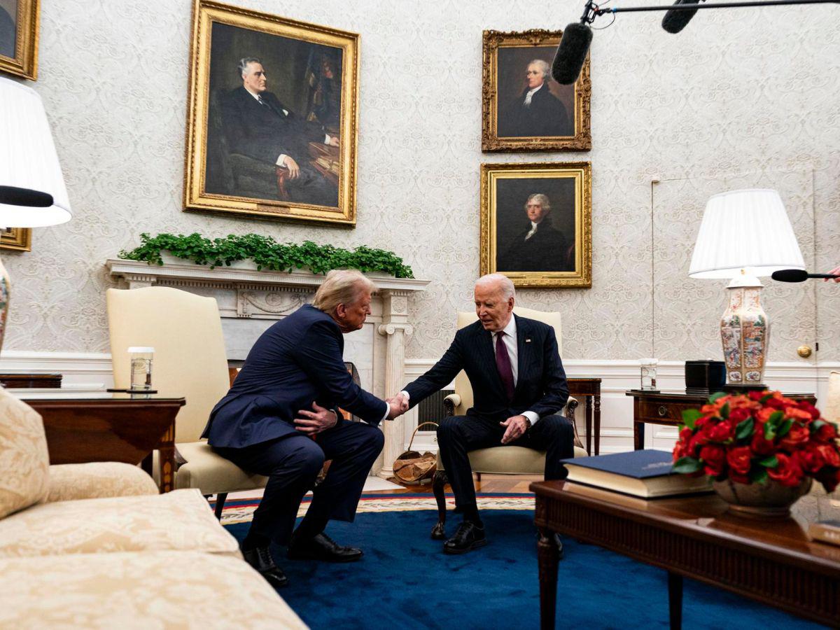 Así fue la reunión de Donald Trump y Joe Biden en la Casa Blanca