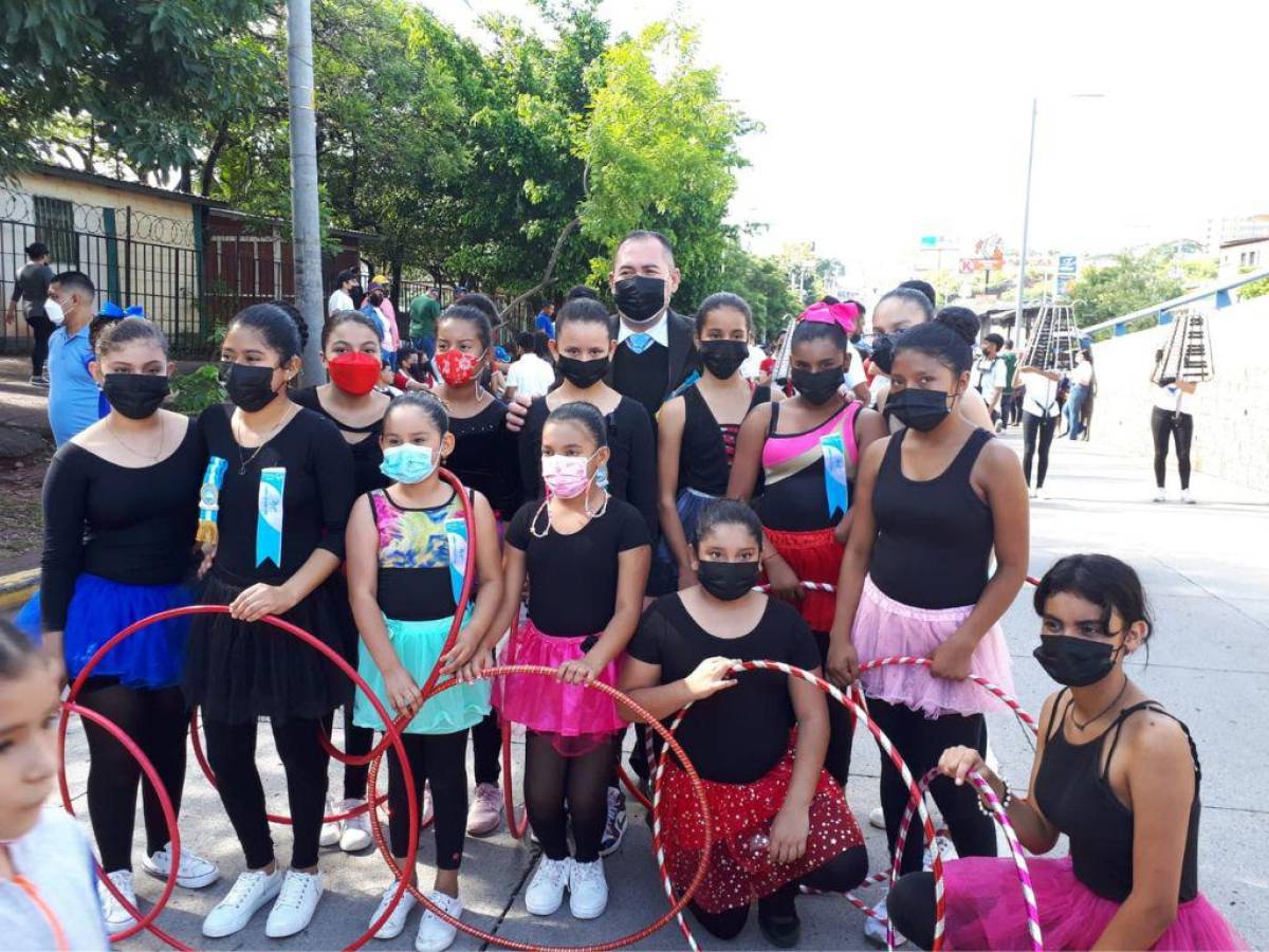 Las integrantes del cuadro de gimnasia.